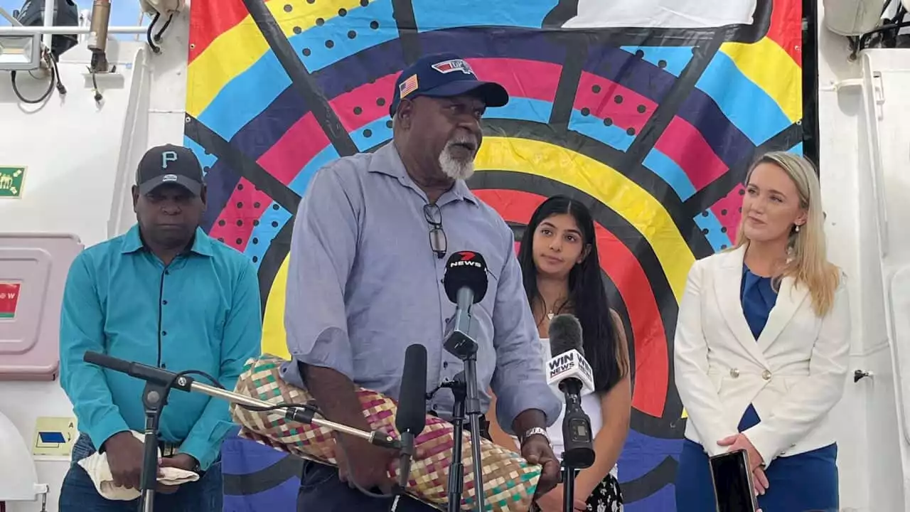 Two Torres Strait elders are sailing to Vanuatu on a rainbow boat to highlight this issue