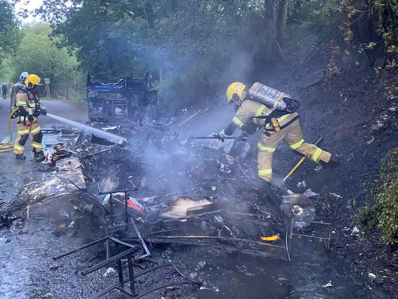 Arsonists believed to have torched two caravans on Shifnal lane