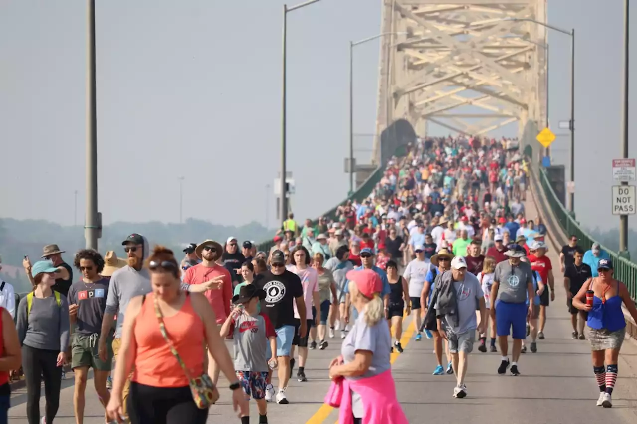 GALLERY: Twin Saults unite as International Bridge Walk returns