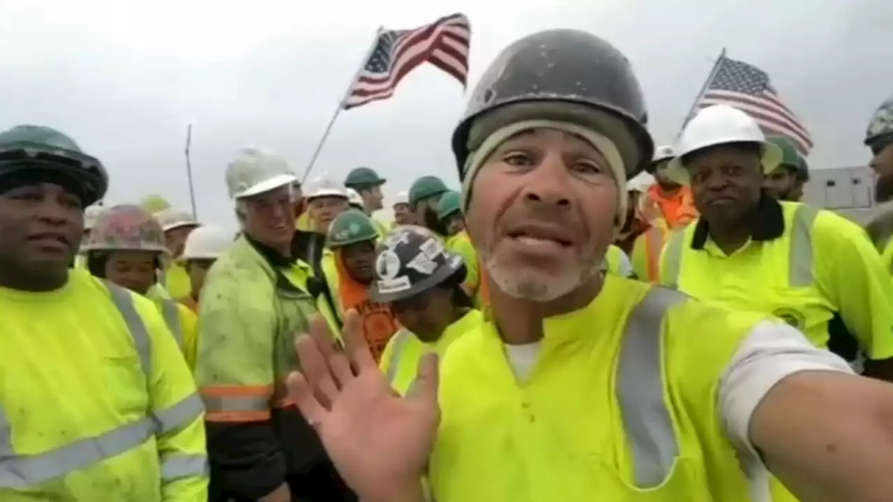 Construction worker becomes TikTok sensation while rebuilding damaged part of I-95 in Philadelphia