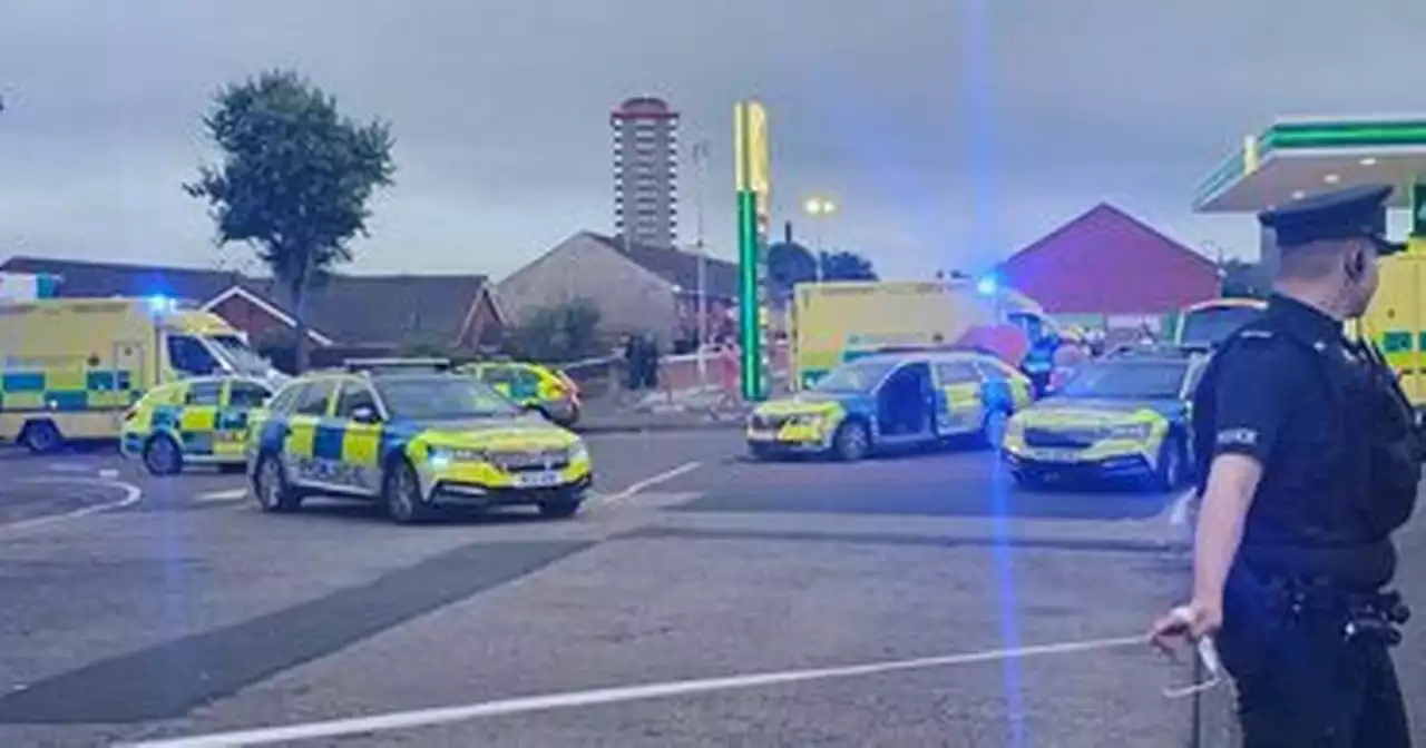 Three police officers and a man taken to hospital following Shankill Road crash