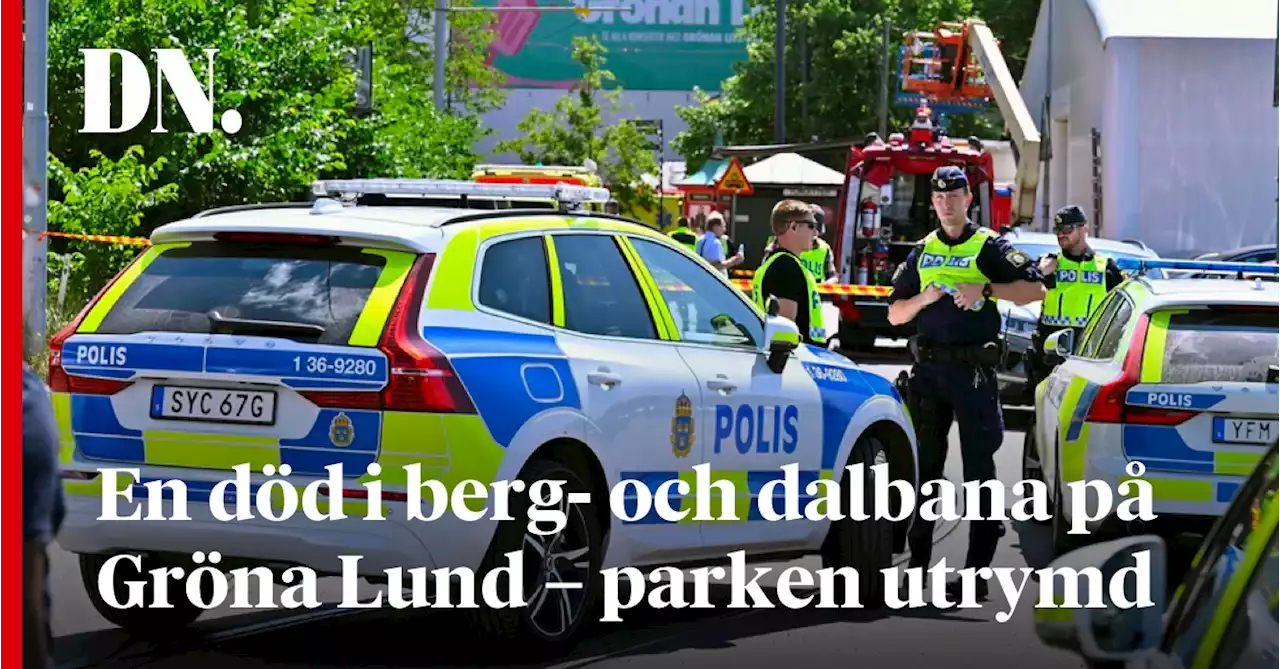 En död i berg- och dalbana på Gröna Lund – parken utrymd