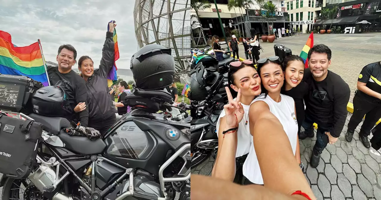 Gabbi Garcia's dad takes her to a Pride Ride with Klea Pineda, Katrice Kierulf