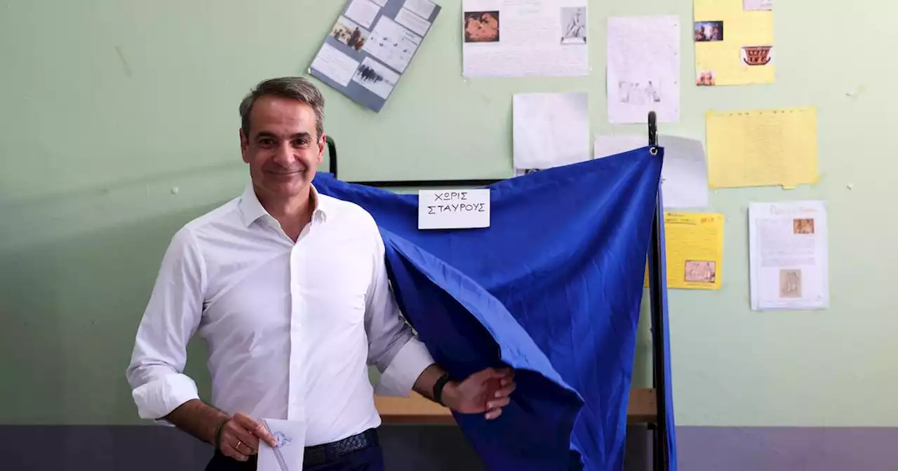 Official projections in Greek election show landslide win for New Democracy party