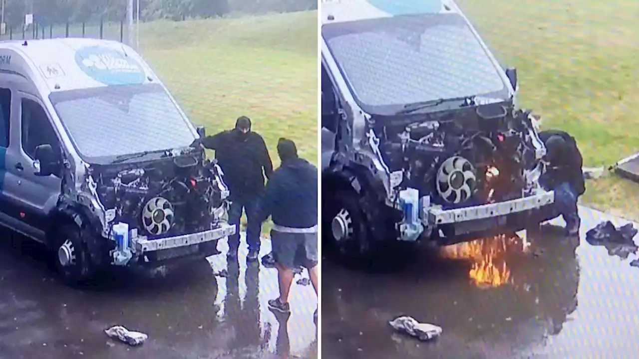 Brazen thieves strip school's minibus for parts in 'car cannibalism' that left pupils late for GCSE exam