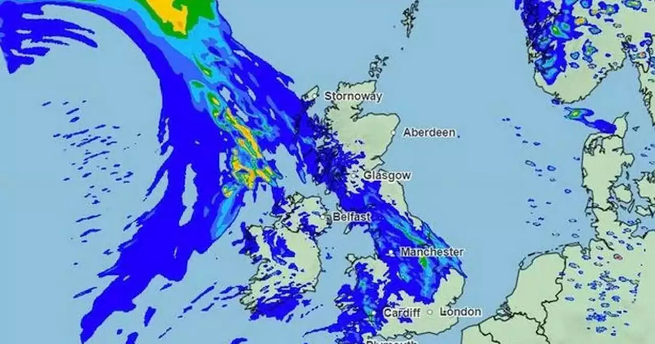 Met Office map shows huge 'wall of rain' set to end heatwave next week