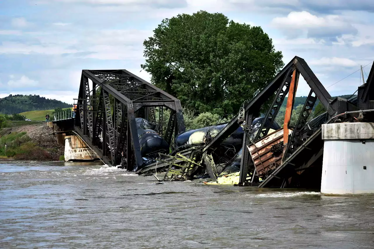 Montana bridge collapse sends freight train carrying hazardous materials into river