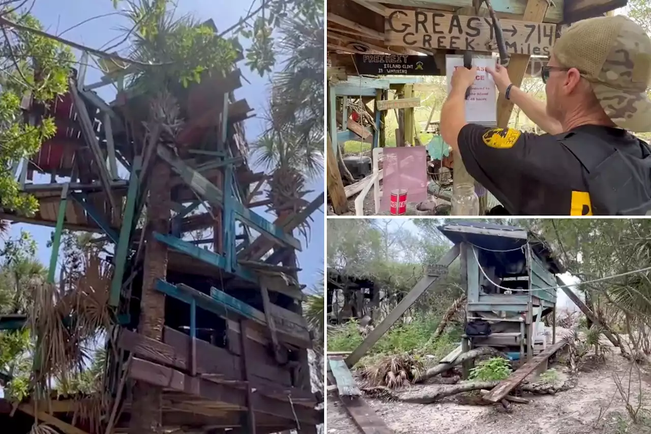 Florida police dismantle squatters’ ‘Meth Island’ camp over fear it may entice kids