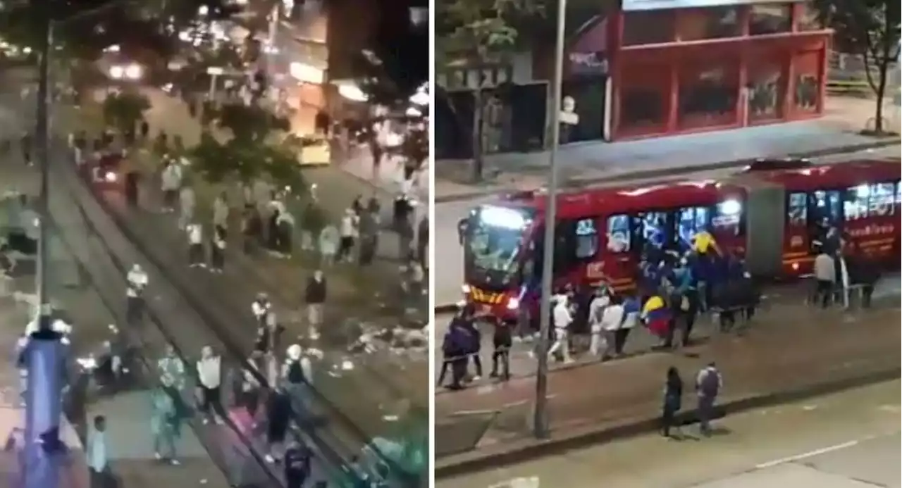 Así quedaron las calles en Bogotá luego de desmanes entre hinchas de Millonarios y Nacional - Pulzo