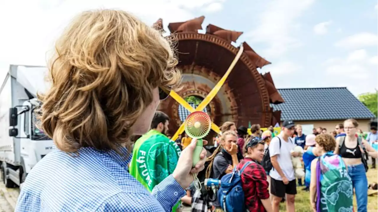 Demonstranten fordern in Welzow schnelleren Kohleausstieg