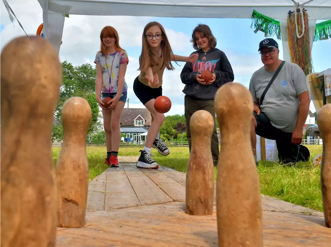 All the fun of a traditional village fete brings the crowds to a sunny north Shropshire village