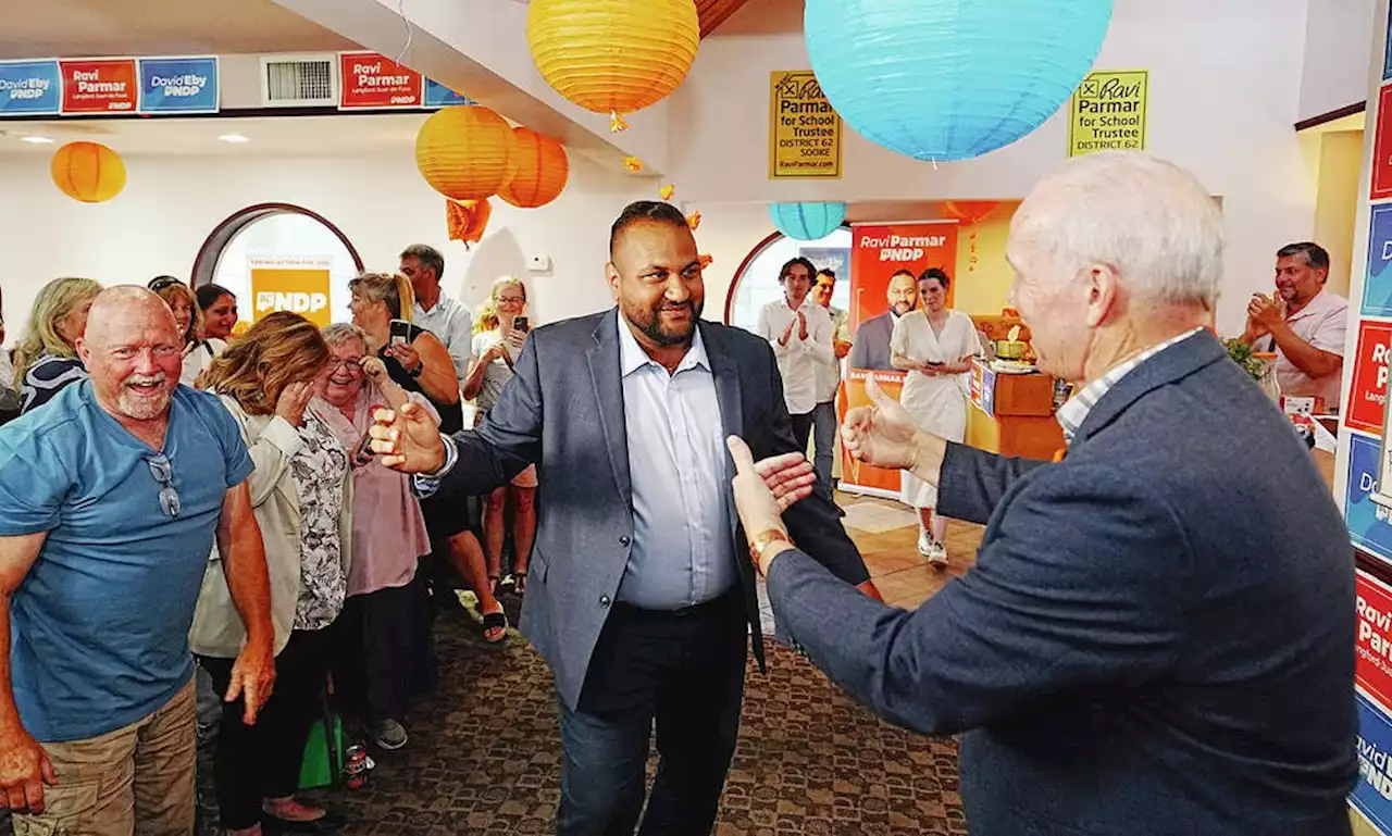 NDP's Ravi Parmar wins byelection in Langford-Juan de Fuca, taking over from John Horgan