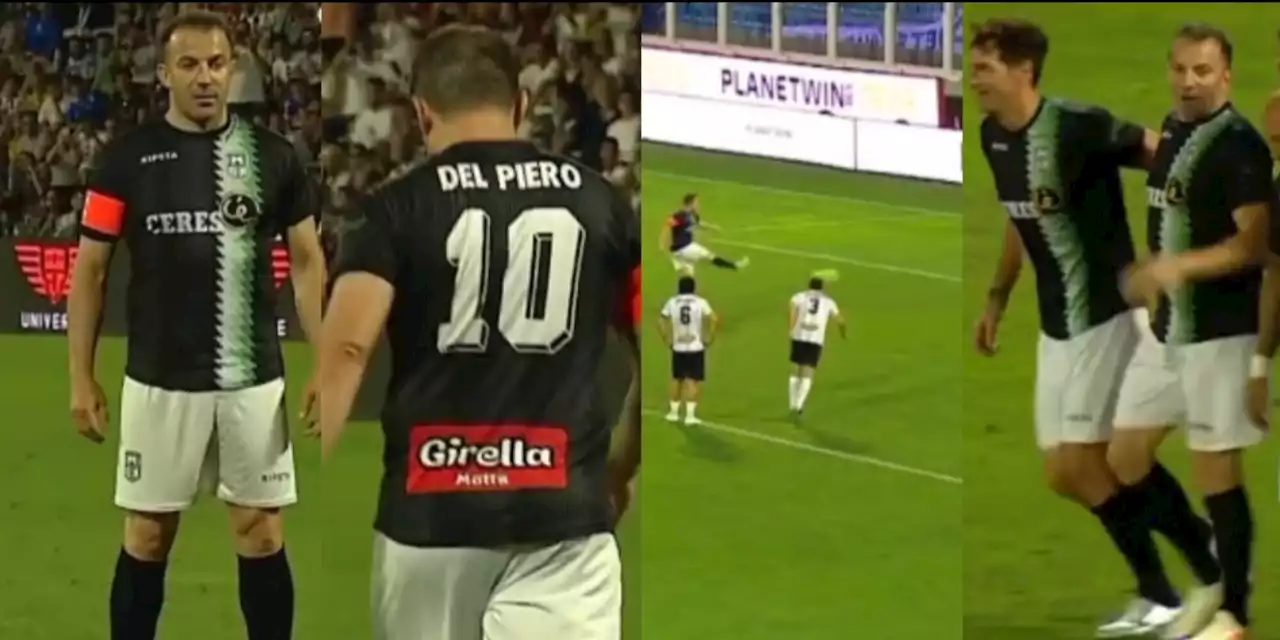 Del Piero show e gol a Ferrara nel match nostalgia. Segna anche De Ceglie