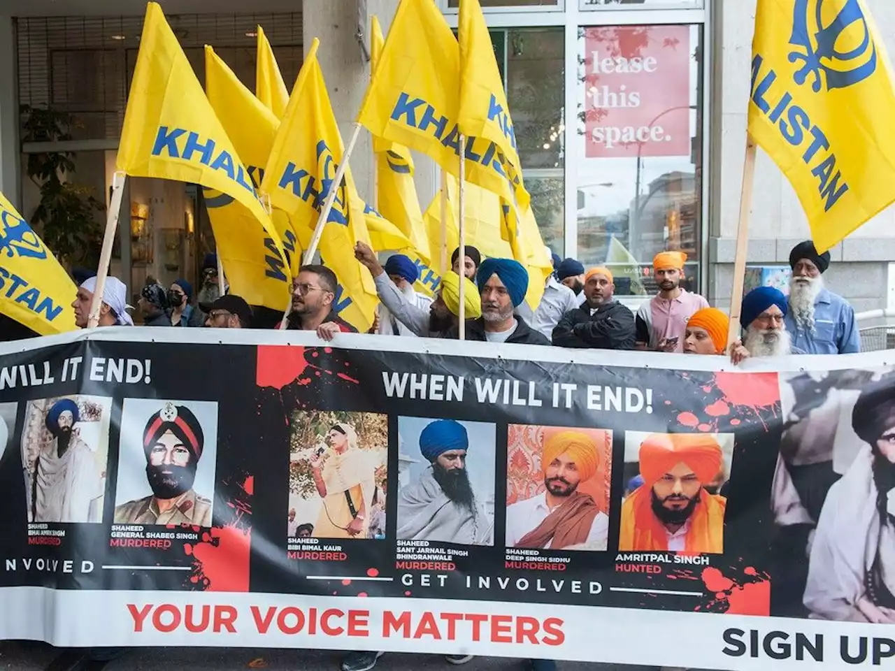 Sikh community gathers outside Vancouver's India consulate to decry murder of Hardeep Singh Nijjar