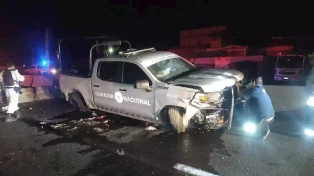 Elementos de la Guardia Nacional, presuntamente ebrios, chocaron en Guanajuato