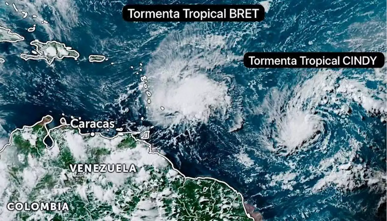 La tormenta Cindy se fortalece rumbo a las Antillas Menores y Bret se disipa en el Caribe