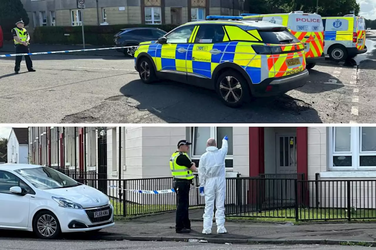 Forensics and police shut down Glasgow street after 'man seriously hurt'