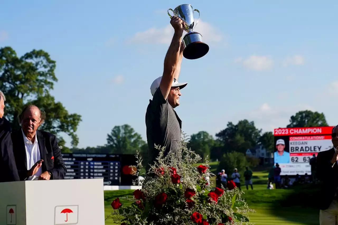 Keegan Bradley wins Travelers Championship, breaks tournament record by one shot