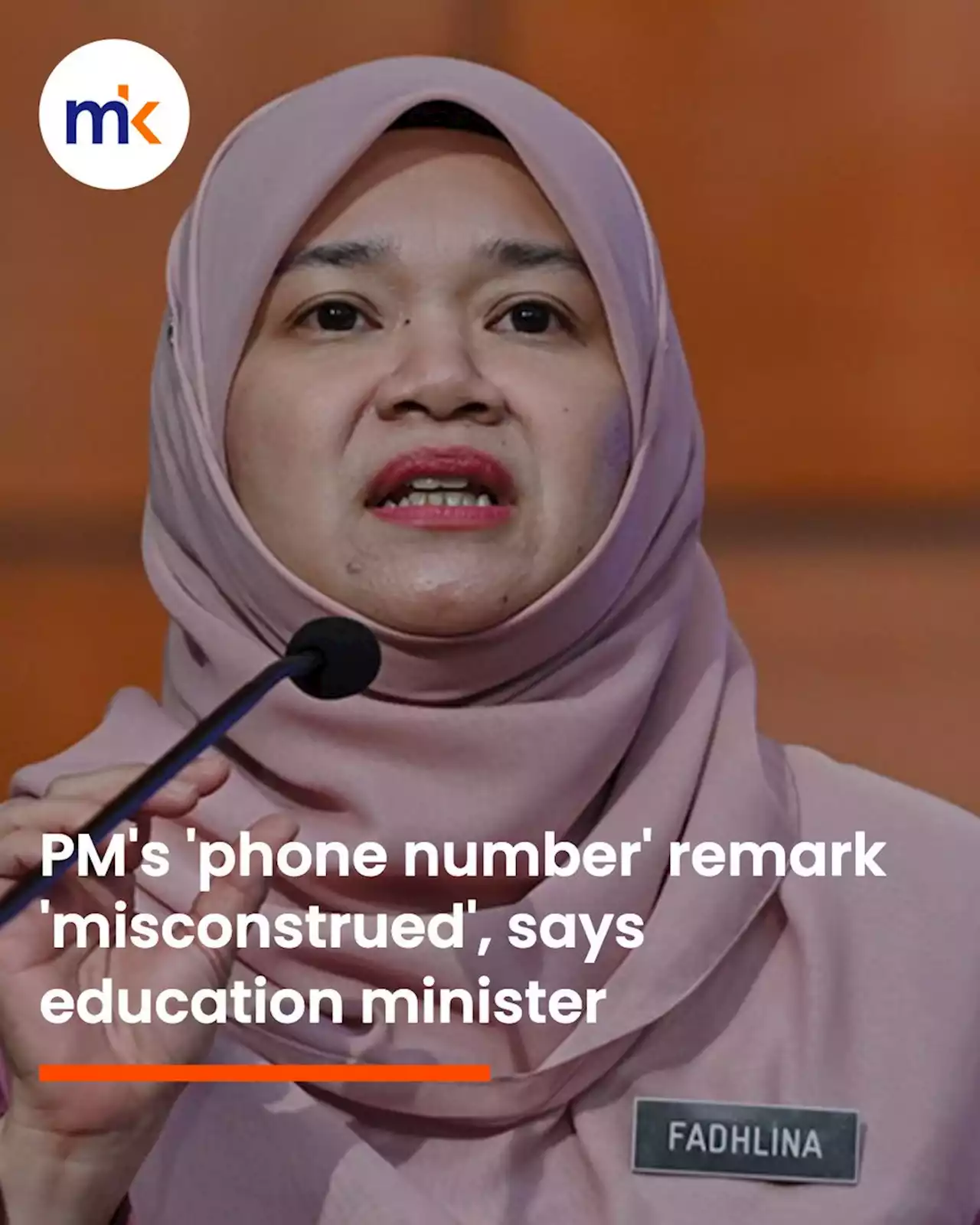 PM's 'phone number' remark 'misconstrued', says education minister