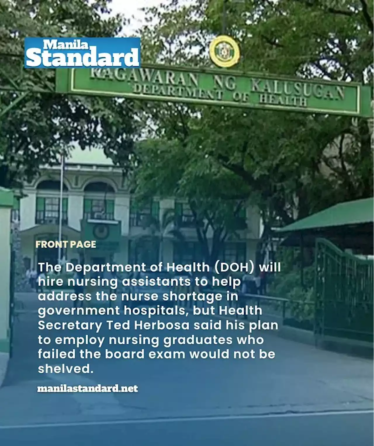 DOH to employ nursing aides