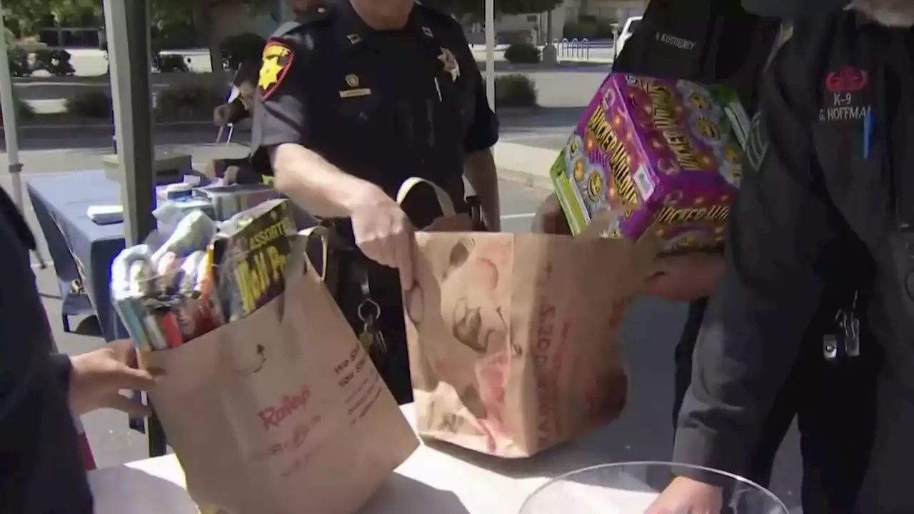 San Mateo Sheriff's Office collects nearly 400 pounds of fireworks at buyback event in Redwood City