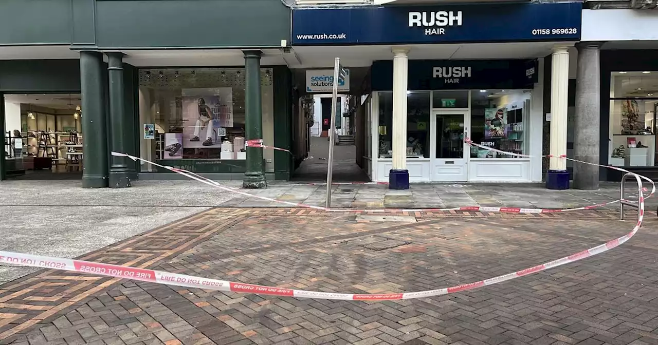 Busy street cordoned off after oil spilt in city centre