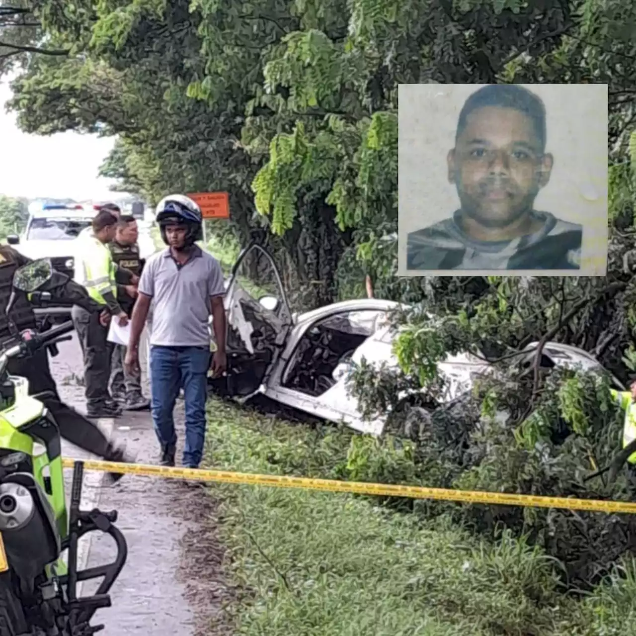 Subintendente de la Policía murió en aparatoso accidente contra árbol, en carretera - Pulzo