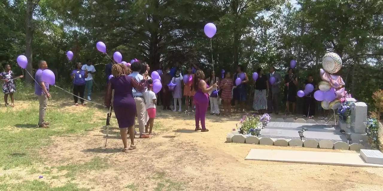 Balloon release held for Montgomery mother killed in her sleep