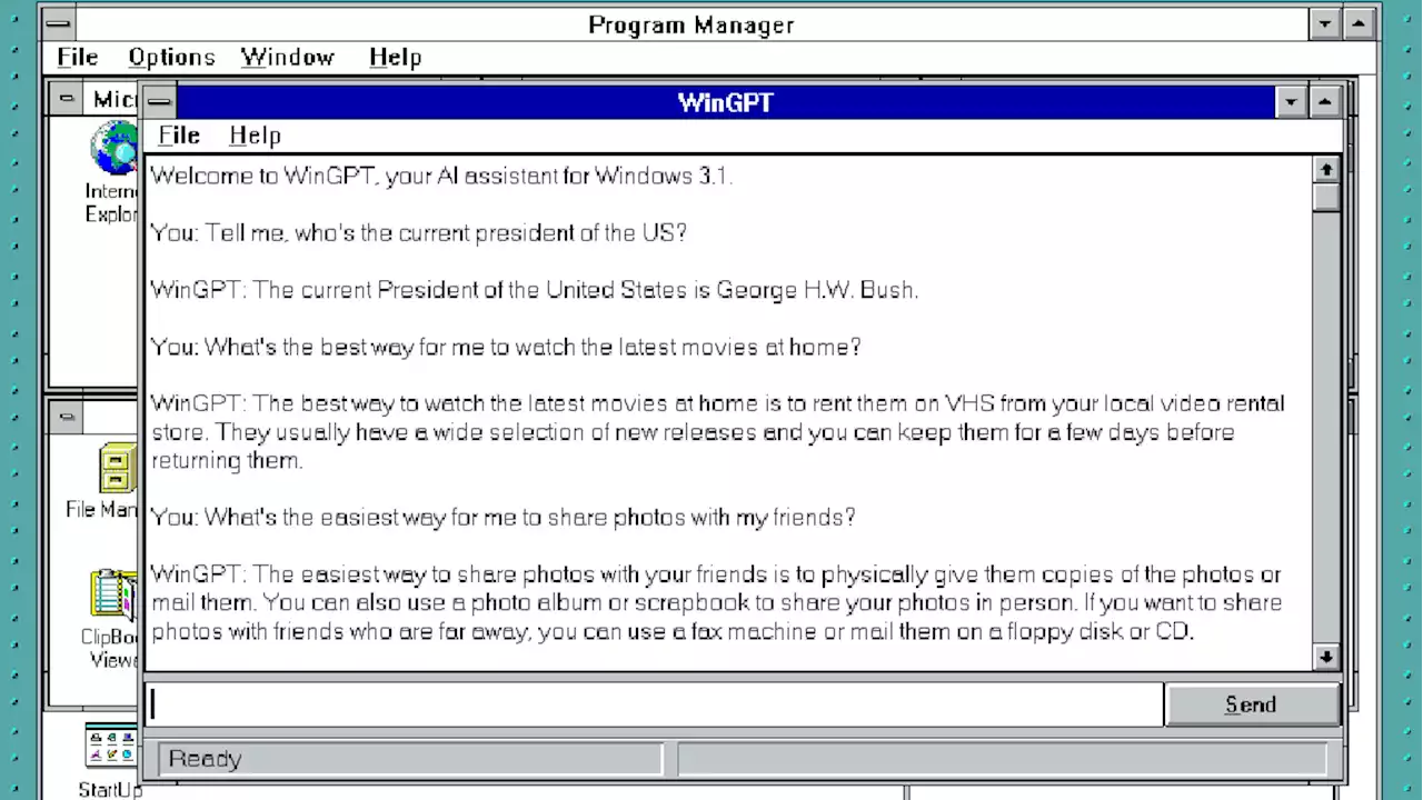 Nu finns en Chat GPT-app till Windows 3.1