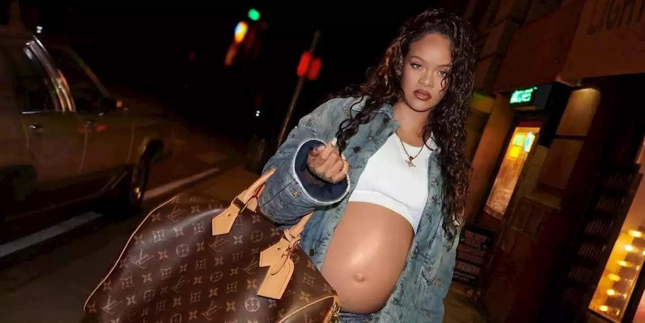 Rihanna Shows Off Her Baby Bump in Louis Vuitton Jorts and a Cropped Tank