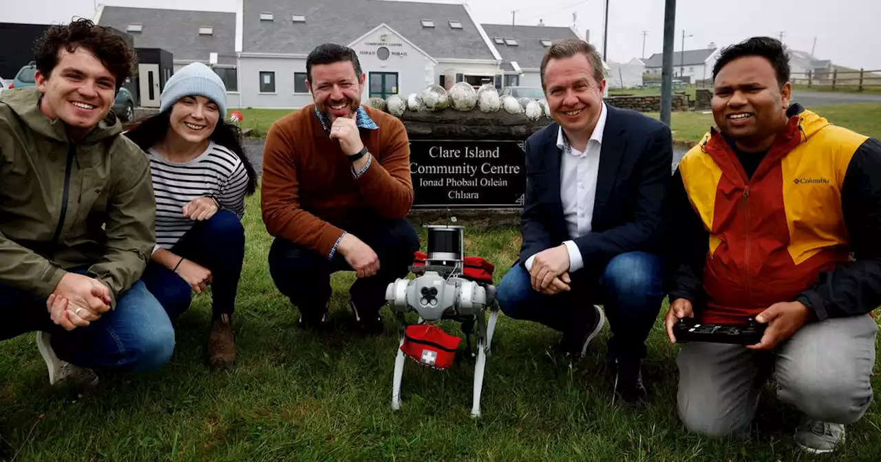 ‘Madra’ the robot and drones deliver emergency medicine to island off Mayo in successful remote health project