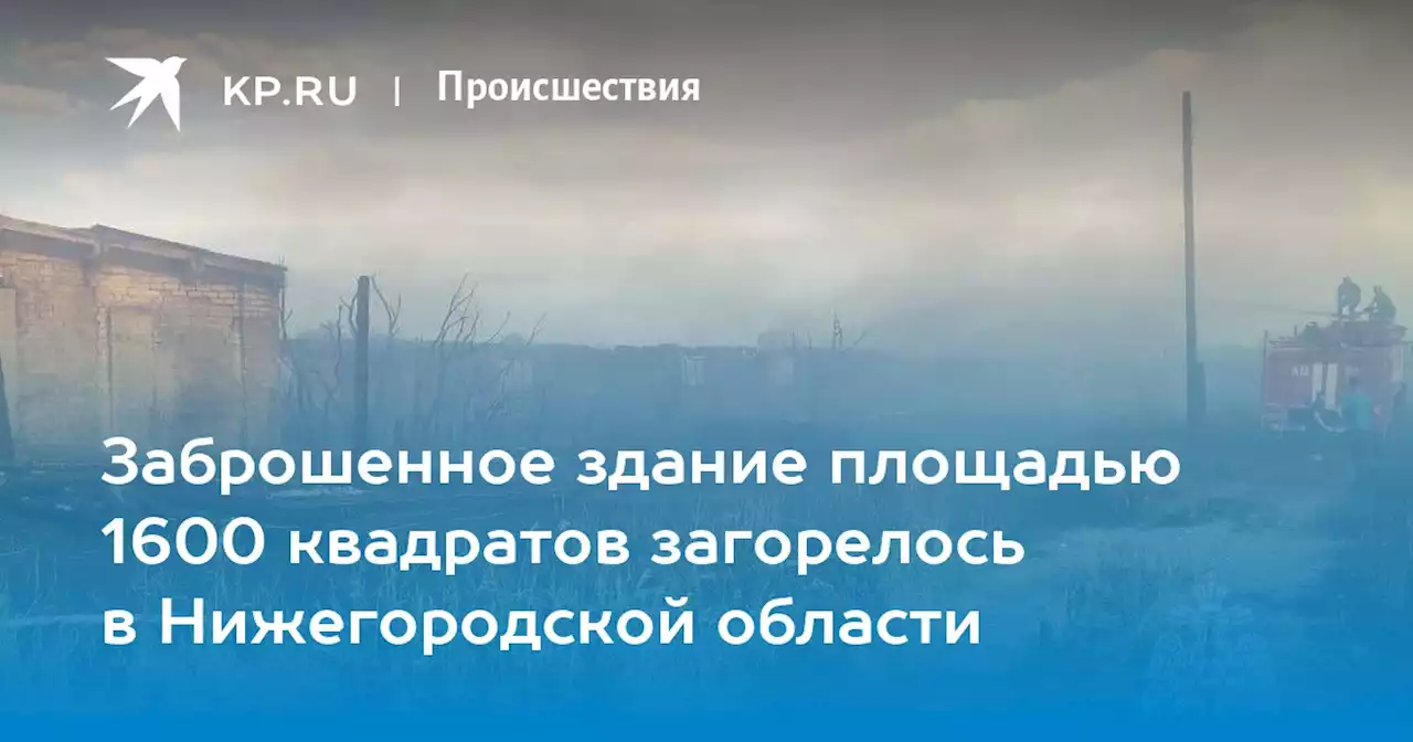 Заброшенное здание площадью 1600 квадратов загорелось в Нижегородской области