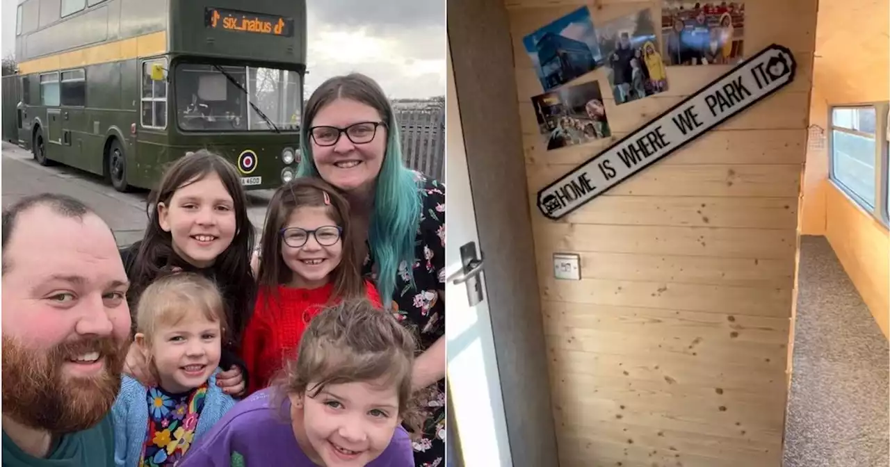 'Our family-of-six now live in a double decker bus - we're saving £12k a year'