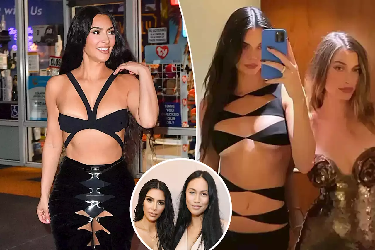 Kim Kardashian pulls a Kendall Jenner in ultra-revealing gown at pal Stephanie Shepherd’s wedding