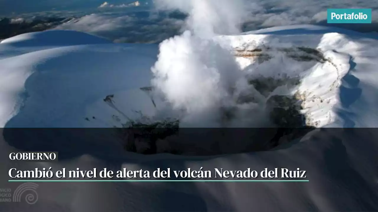 Actividad del volcán Nevado del Ruiz cambió de naranja a amarillo