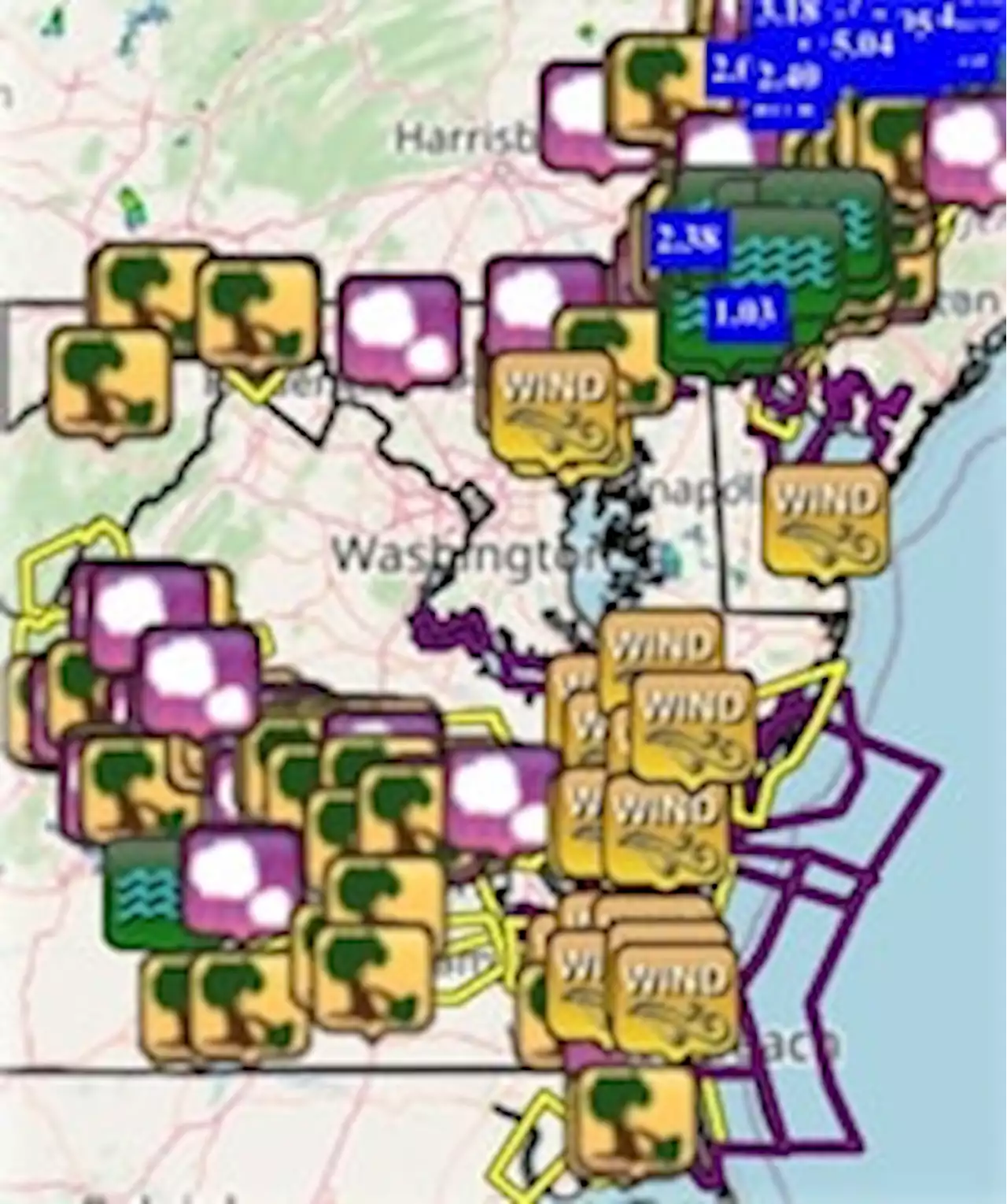 What happened to the severe storms forecast for D.C. area Monday?