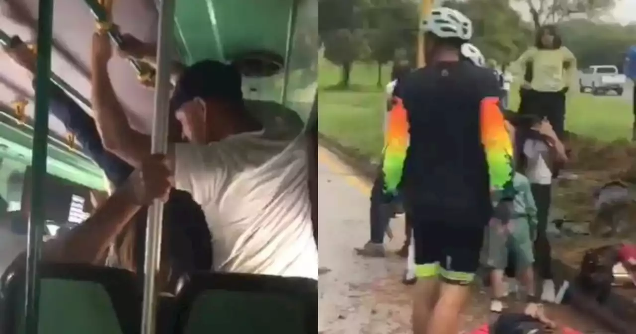 Pasajero grabó momentos de angustia cuando bus en Santander se quedó sin frenos en plena carretera