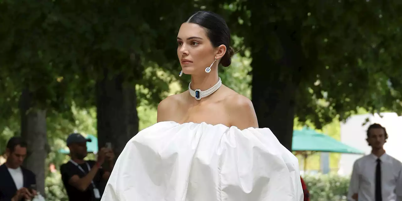 Kendall Jenner Wore the Mini-est of Mini Cloud Dresses in Paris