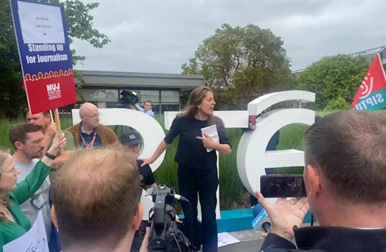 RTÉ faces a reckoning from within as staff protest on the grounds of Montrose