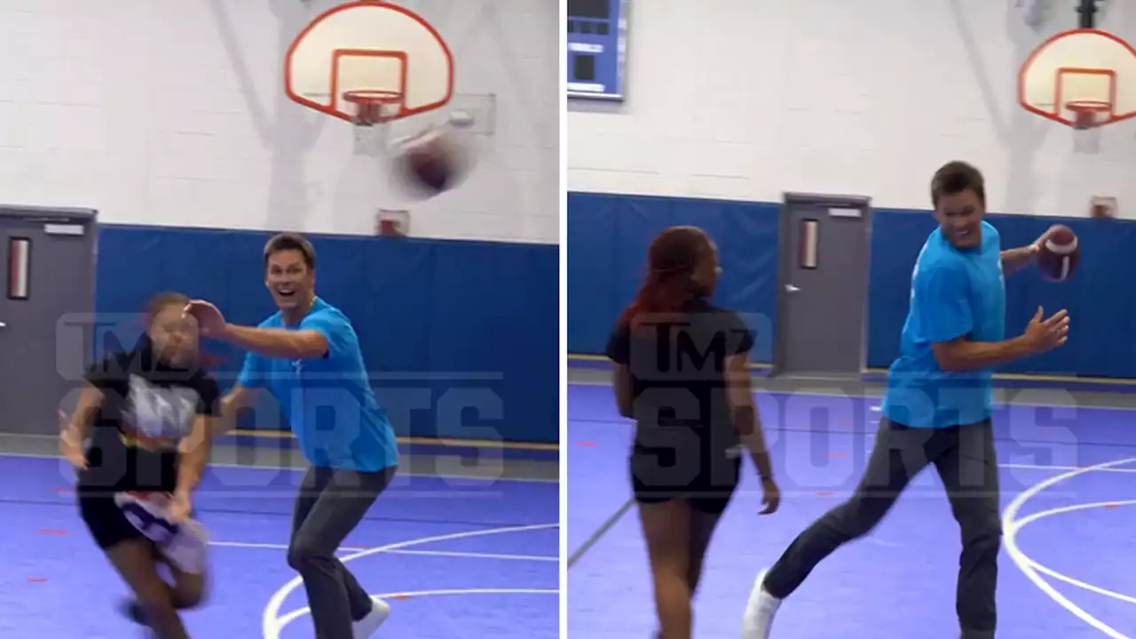 Tom Brady Dominates Kids At Youth Charity Event, Intercepts Pass