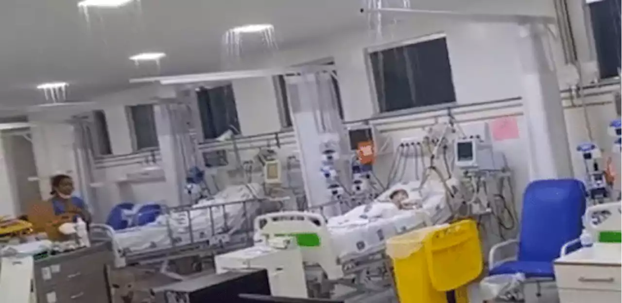 Vídeo: Chuva provoca alagamento em UTI de hospital infantil em Roraima