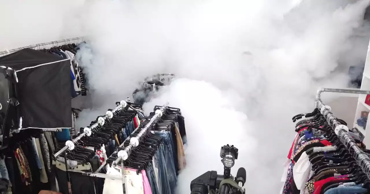 Machine deploys fog in retail stores to deter burglars