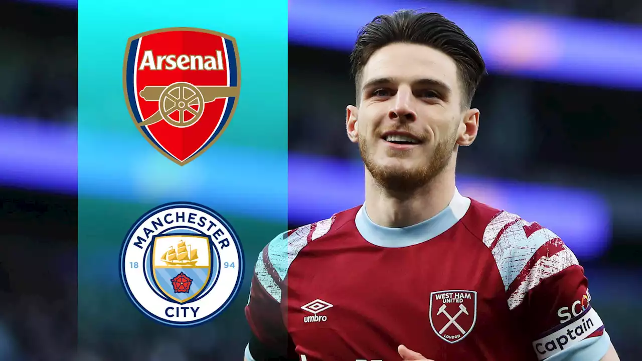 Arsenal make 'record' £105m offer for top target Rice as they respond to Man City with 'massive' bid