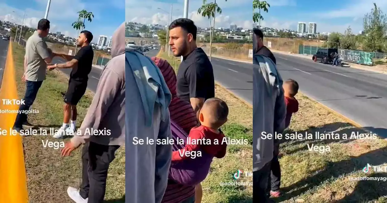 Chivas: Alexis Vega sufre incidente vial; la llanta de su auto se le sale (VIDEO)