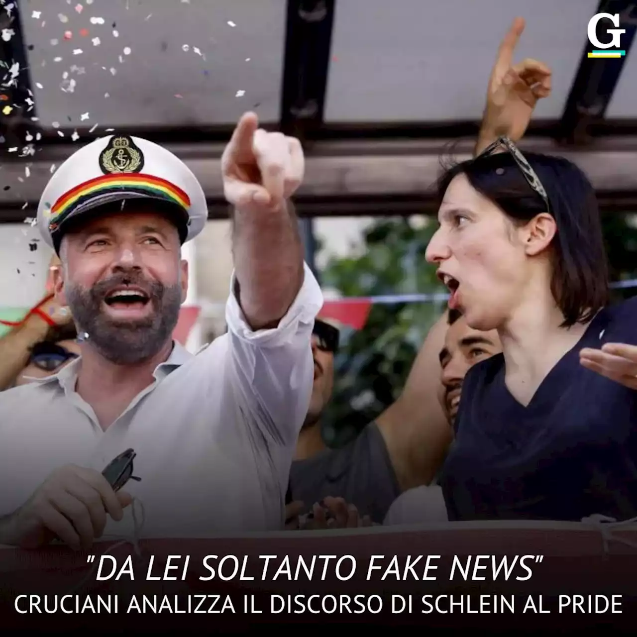 'Da lei soltanto fake news'. Cruciani smonta il Pride della Schlein