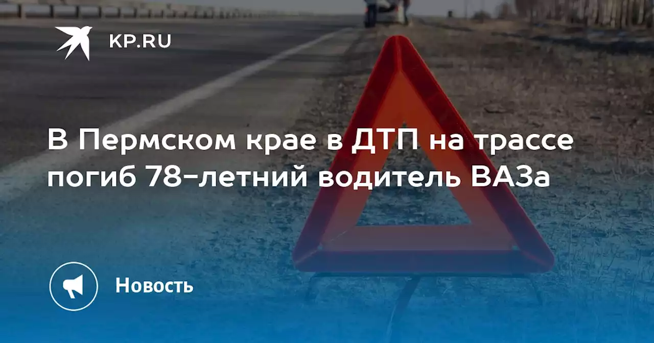 В Пермском крае в ДТП на трассе погиб 78-летний водитель ВАЗа