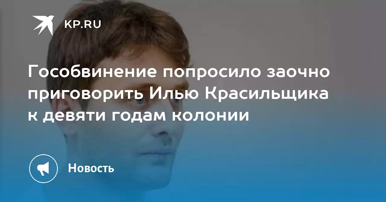 Гособвинение попросило заочно приговорить Илью Красильщика к девяти годам колонии