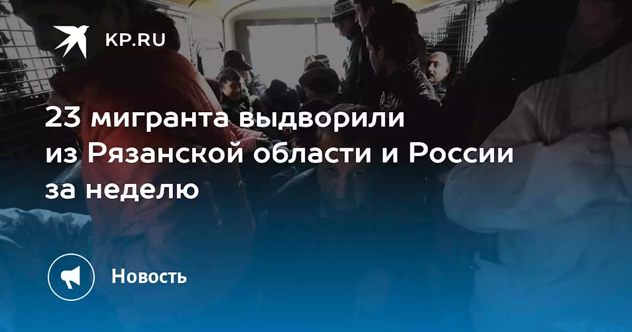 23 мигранта выдворили из Рязанской области и России за неделю