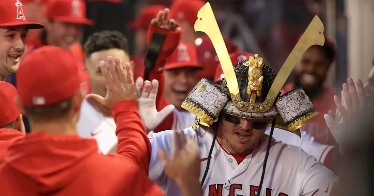 Why the Angels use a samurai warrior helmet for their home run celebrations this season