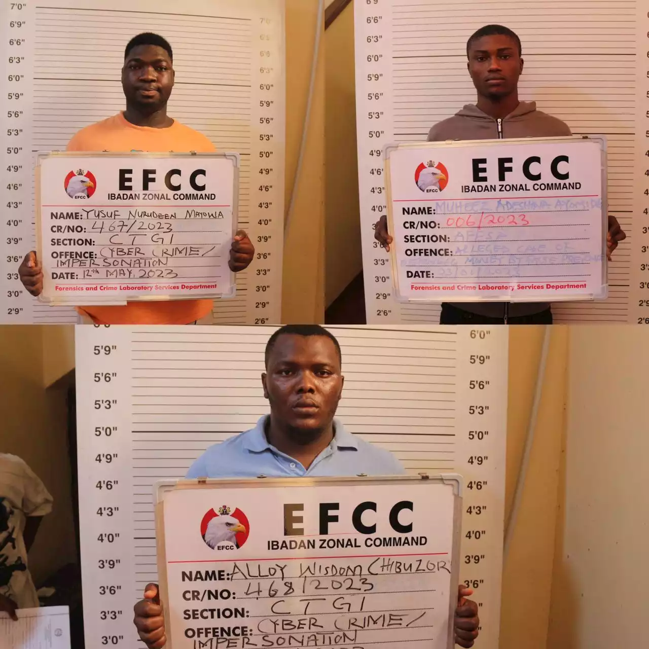 EFCC Secures Conviction Of 3 Internet Fraudsters, Forfeiture Of N7m, Car In Oyo